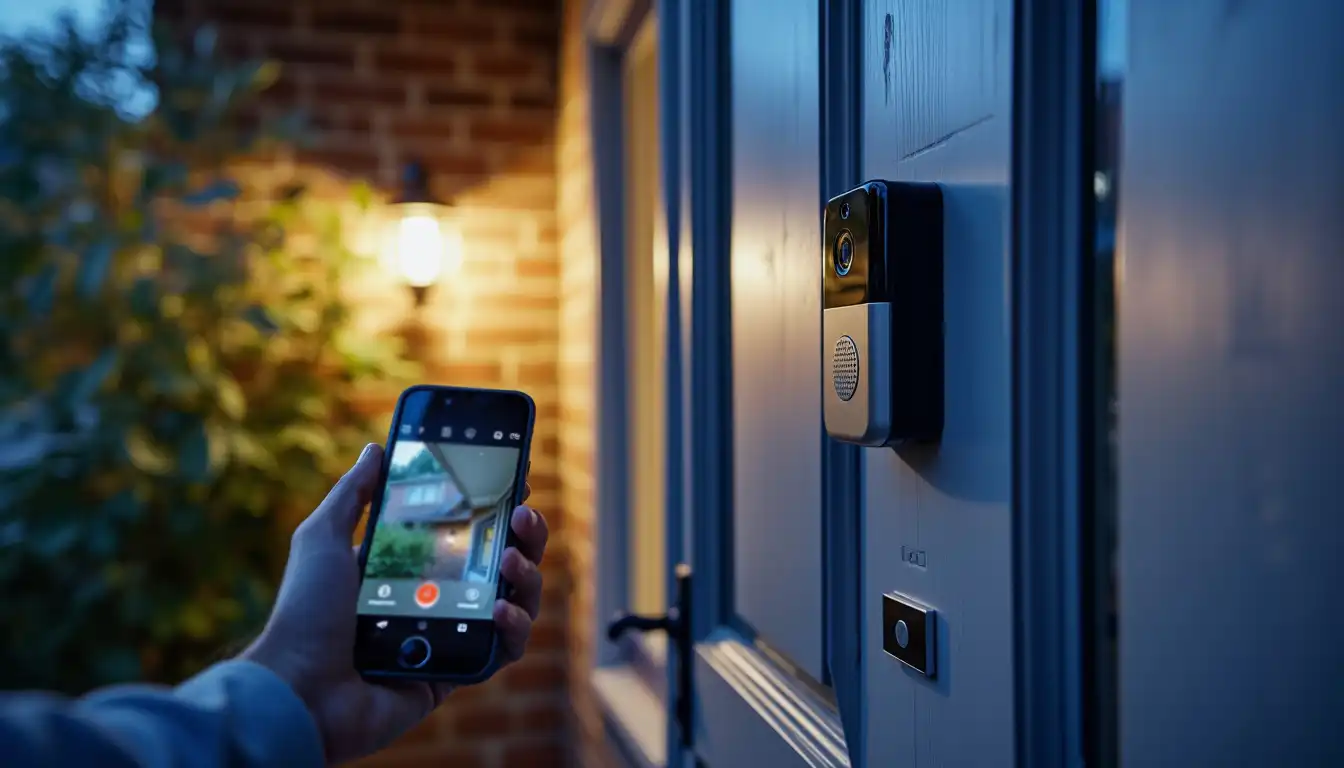 Smart Home Sicherheitssystem mit Kamera und Türsprechanlage