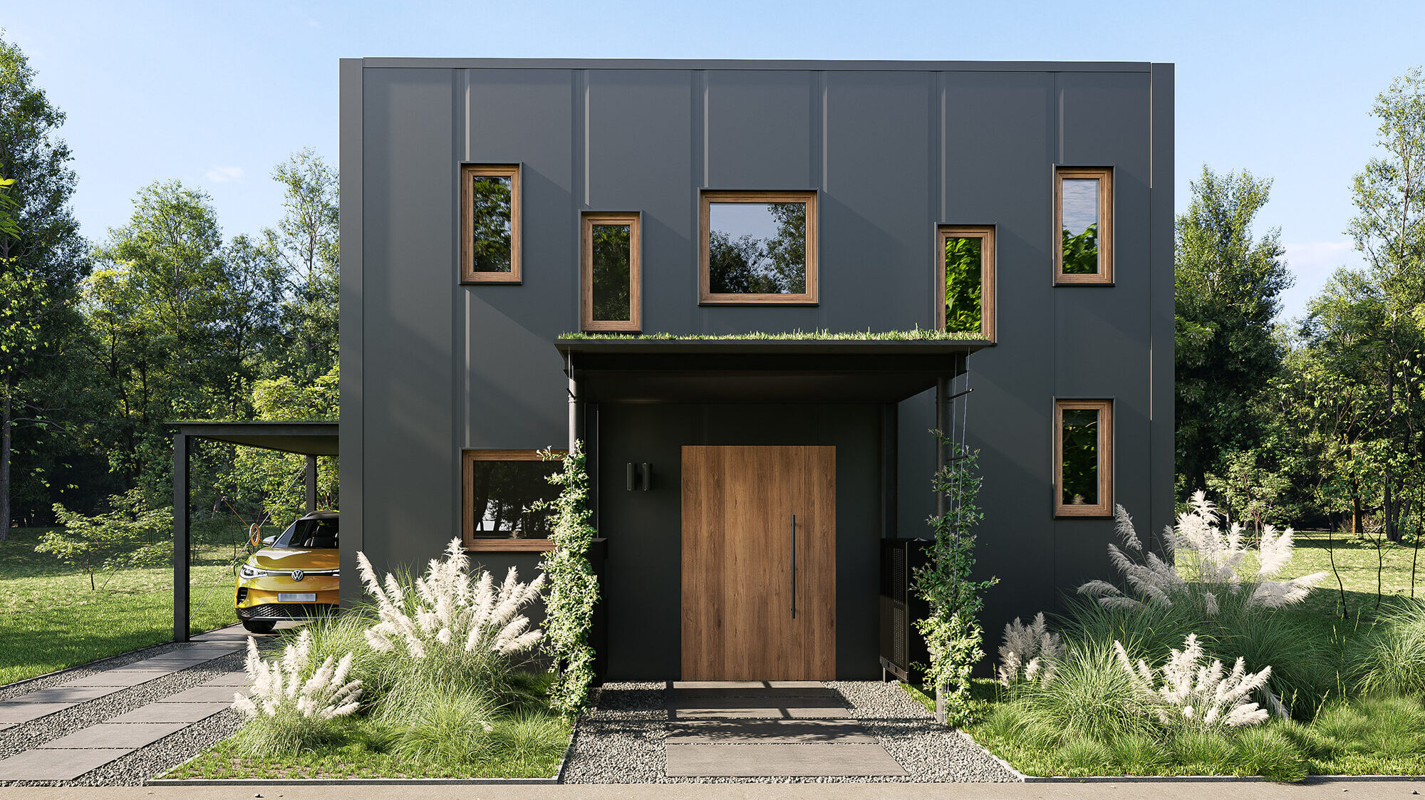 Green Steel Home – Modulares Stahlhaus, modernes Wohnen